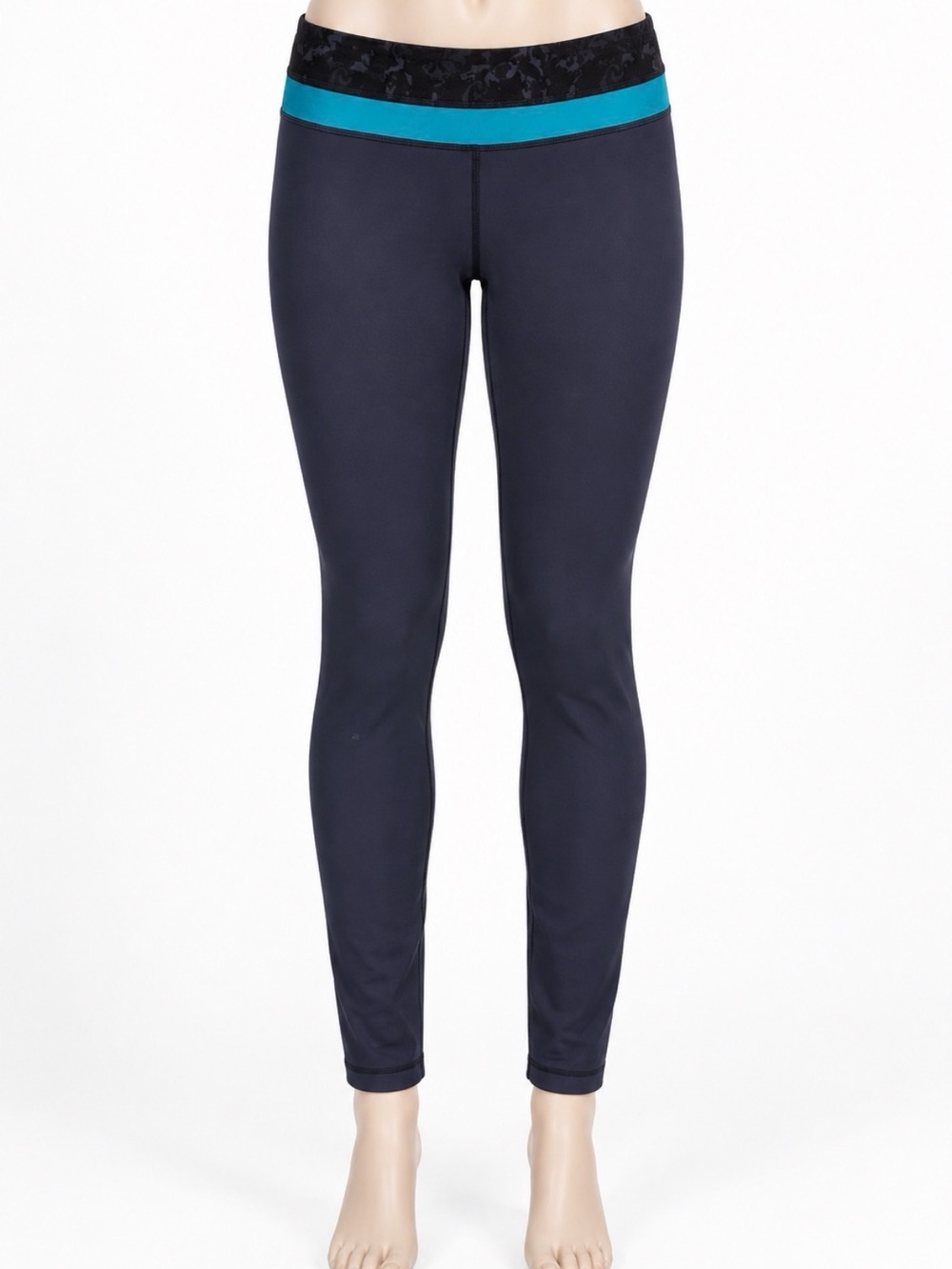 Lululemon Wunder Under Hi-Rise Full-On Luon Leggings Size 8 31” Navy Teal
